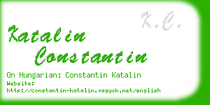 katalin constantin business card